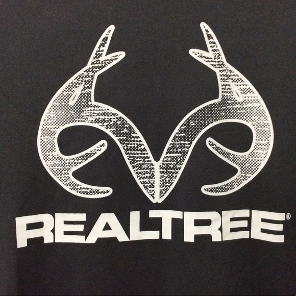 RealTree Men’s Poly T-shirt Black Sz M - Picture 2 of 11